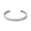 Non-Tarnish 304 Stainless Steel Open Cuff Bangle BJEW-G653-01P-05-1