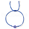 Glass Evil Eye Bead Braided Bracelets SG7290-5-1