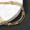 304 Stainless Steel Satellite Chains Multi-strand Bracelets for Women BJEW-V012-05G-2