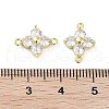 Rack Plating Brass Pave Cubic Zirconia Connector Charms KK-H474-20G-02-3
