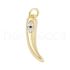 Brass Micro Pave Clear Cubic Zirconia Pendants KK-G522-12G-1