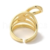 Bowknot Brass Micro Pave Clear Cubic Zirconia Wide Open Cuff Rings for Women RJEW-C098-29G-3