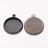 Brass Pendant Cabochon Settings KK-B534-D-AB-NF-2