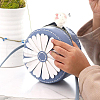 DIY Sew on PU Leather Daisy Flower Pattern Round Multi-Use Crossbody/Shoulder Bag Making Kits DIY-WH0297-56A-5