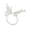 Butterfly Brass Open Cuff Ring for Women RJEW-U003-30P-3