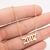 2007 Birth Year Number 201 Stainless Steel Pendant Cable Chain Necklaces FS-WGB5F08-42-1