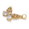Brass Glass Pendants KK-M319-03G-03-2