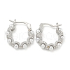 Rack Plating Brass Micro Pave Clear Cubic Zirconia Hoop Earring EJEW-C102-34P-1