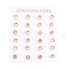 304 Stainless Steel Ear Studs STAS-I113-06G-3