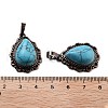 Synthetic Turquoise Teardrop Pendants G-K363-01R-09-3