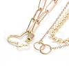 Double Layer Necklaces & Chain Necklaces Sets NJEW-JN02764-02-3