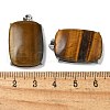 Natural Tiger Eye Pendants G-Z070-01P-05-3