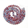 Baking Painted Glass Beads Strands DGLA-Q023-6mm-DB69-6
