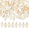 Beebeecraft 48Pcs 2 Colors Natural Cowrie Shell Pendants FIND-BBC0003-14-1