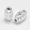 Fancy Cut Oval 925 Sterling Silver Textured Beads STER-F012-17A-1