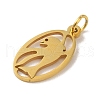 PVD Vacuum Plating 201 Stainless Steel Pendants STAS-E217-40G-2