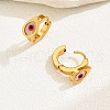 Fashionable Classic Stainless Steel Teardrop with Evil Eye Hoop Earrings DM1893-3