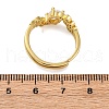 Brass Micro Pave Clear Cubic Zirconia Adjustable Rings for Women RJEW-C118-04G-5