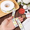 25 Yards Sport Ball Theme Printed Polyester Grosgrain Ribbon OCOR-WH20002-03A-04-3