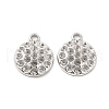Non-Tarnish 304 Stainless Steel Pendants Rhinestone Settings STAS-B032-27P-2