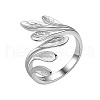 SHEGRACE Rhodium Plated 925 Sterling Silver Cuff Rings JR836A-1