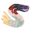 Chakra Natural Yellow Jade & Crystal Quartz & Green Aventurine & Rose Quartz & Carnelian & Sodalite & Amethyst Beads Strands G-NH0002-E03-10mm-1