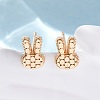 Brass Stud Earrings EJEW-D288-12G-4