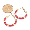 PVD Vacuum Plating 201 Stainless Steel Enamel Hoop Earrings for Women EJEW-B016-33G-5