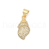 Brass Micro Pave Cubic Zirconia Pendants KK-D317-095G-1