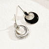 Elegant Brass Flat Round Stud Earrings JM3451-2