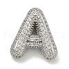 Platinum Plated Brass Micro Pave Cubic Zirconia Pendants KK-L073-001P-A-1