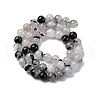 Natural Tourmalinated Quartz Beads Strands G-P336-02A-8mm-7
