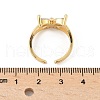 Brass Micro Pave Clear Cubic Zirconia Cuff Rings for Women RJEW-D307-01G-C-3