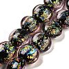 Handmade Dichroic Foil Glass Beads Strands DICH-U001-11F-1