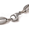 201 Stainless Steel Coffee Bean Chain Bracelets BJEW-B078-67EBP-3