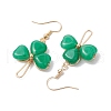Natural Malaysia Jade Pendant Clover Dangle Earrings EJEW-JE06074-02-4