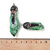 Electroplated Raw Rough Natural Quartz Crystal Big Pendants G-B077-04A-06-3