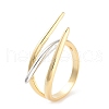 Brass Open Cuff Ring for Women RJEW-C102-07GP-1