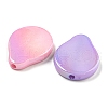 UV Plating Iridescent Acrylic Beads OACR-G039-13-2