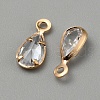 Brass with Clear Cubic Zirconia Charms ZIRC-C007-01KCG-2