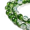 Transparent Crackle Baking Painted Glass Beads Strands DGLA-T003-01C-M-4