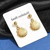304 Stainless Steel Dangle Stud Earrings EJEW-P298-01A-G-1