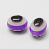 Oval Evil Eye Resin Beads RESI-R160-6x8-08-1