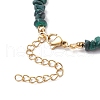 Natural Malachite Chip Beaded Bracelets for Women BJEW-JB11742-10-4