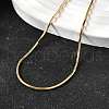 1.5MM 304 Stainless Steel Snake Chain Necklaces for Women Men STAS-V011-04C-G-2