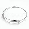Adjustable 304 Stainless Steel Expandable Bangle Making BJEW-G515-05P-1