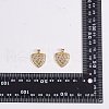 5Pcs Brass Micro Pave Clear Cubic Zirconia Pendants ZIRC-SZ0003-26-8