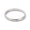 Non-Tarnish 2mm Polished Plain Dome Finger Ring for Girl Women RJEW-C012-05A-P-2