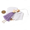 Angel Handmade Woven Macrame Cotton Thread Pendant Decorations HJEW-JM02454-02-3