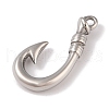Non-Tarnish 304 Stainless Steel Hook Clasps STAS-C109-04P-2